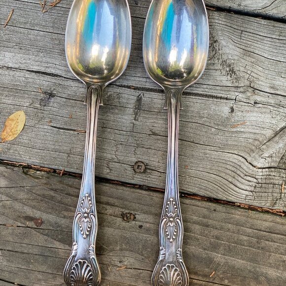 Lot of 2 Vintage 1900s Silver Spoons - Picture 2 of 7
